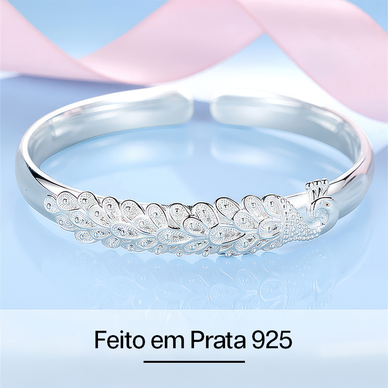 Bracelete de Prata 925 Flower Plate - Roses Jolie