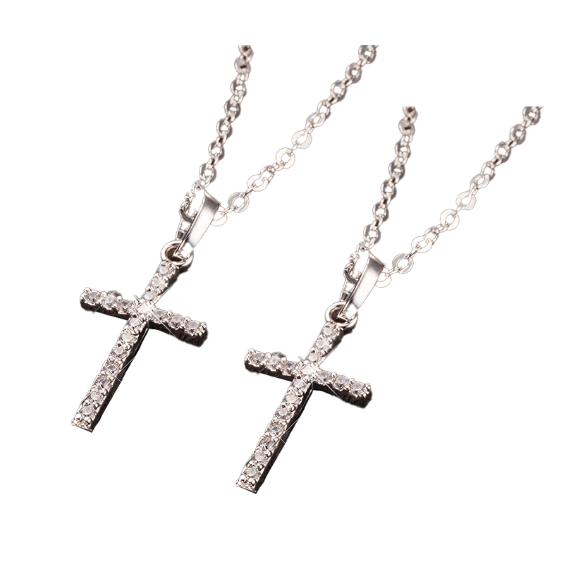 Colar Brilhante com Cruz Sky Love (Compre 1 e Leve 2) - Roses Jolie