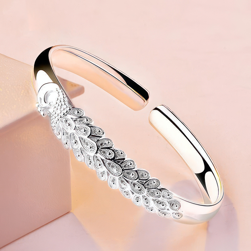 Bracelete de Prata 925 Flower Plate - Roses Jolie
