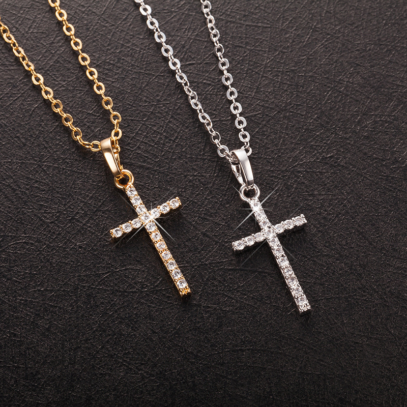 Colar Brilhante com Cruz Sky Love (Compre 1 e Leve 2) - Roses Jolie